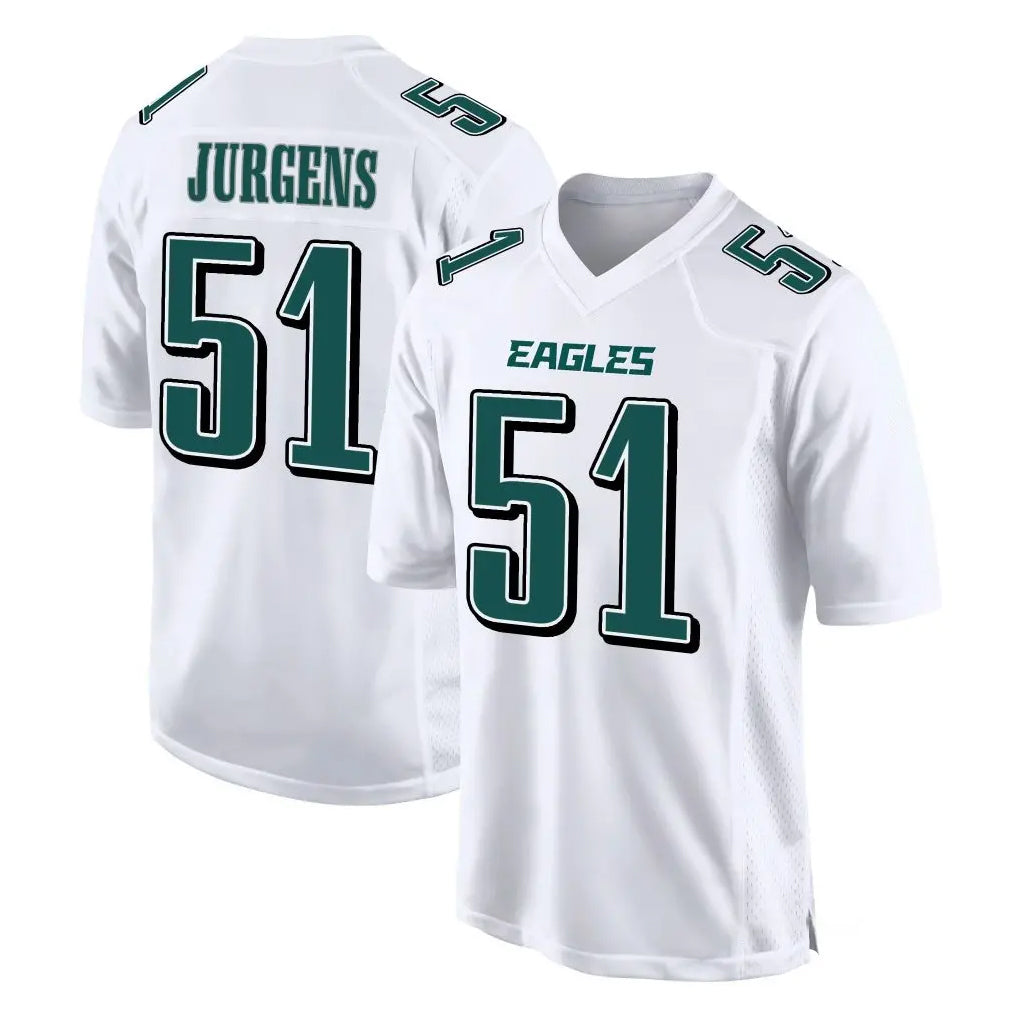 Johmsee P.Eagles #51 Cam Jurgens Player White Tundra Fashion Home Game Stitched Jerseys