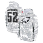 Johmsee P.Eagles #52 Jonathan Greenard Player Arctic Camo Salute to Service Pullover Hoodies Limited Game Stitched Jerseys