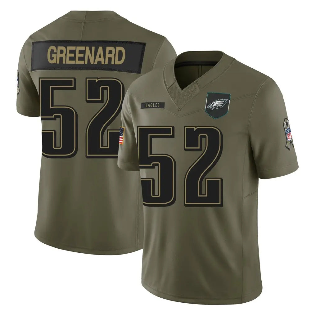 Johmsee P.Eagles #52 Jonathan Greenard Player Olive 2025 Salute To Service Limited Stitched Jerseys