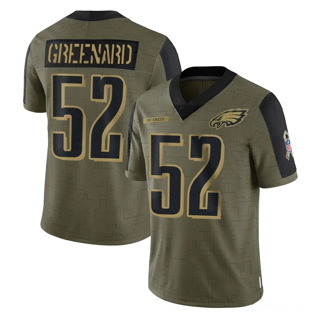 Johmsee P.Eagles #52 Jonathan Greenard Player Olive Salute To Service Limited Game Stitched Jerseys