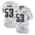 Johmsee P.Eagles #53 Zack Baun Player Arctic Camo Salute to Service Limited Game Stitched Jerseys