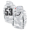 Johmsee P.Eagles #53 Zack Baun Player Arctic Camo Salute to Service Pullover Hoodies Limited Game Stitched Jerseys