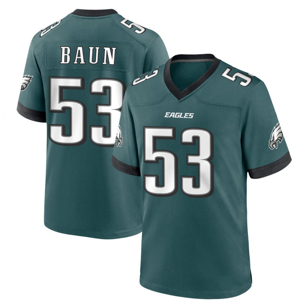 Johmsee P.Eagles #53 Zack Baun Player Green Home Game Stitched Jerseys