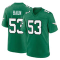 Johmsee P.Eagles #53 Zack Baun Player Green Kelly Alternate Home Game Stitched Jerseys