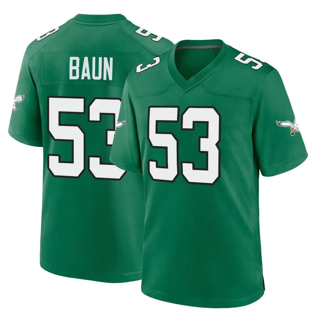 Johmsee P.Eagles #53 Zack Baun Player Green Kelly Alternate Home Game Stitched Jerseys