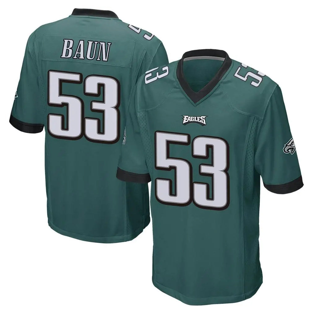 Johmsee P.Eagles #53 Zack Baun Player Team Color Green Home Game Stitched Jerseys