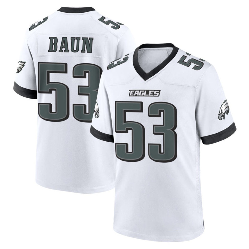 Johmsee P.Eagles #53 Zack Baun Player White Game Home Stitched Jerseys