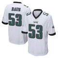 Johmsee P.Eagles #53 Zack Baun Player White Home Game Stitched Jerseys