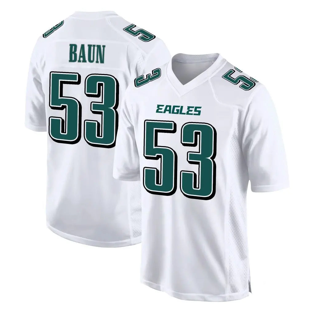 Johmsee P.Eagles #53 Zack Baun Player White Tundra Fashion Home Game Stitched Jerseys