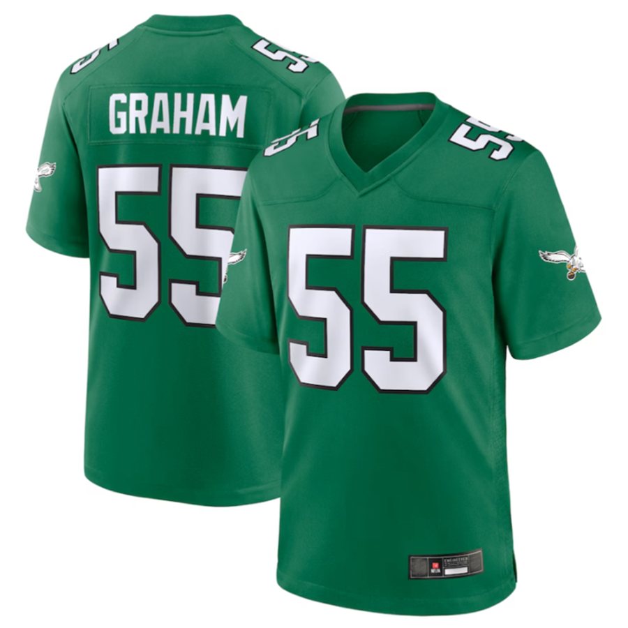 Johmsee P.Eagles #55 Brandon Graham Kelly Green Alternate Game Stitched Jerseys