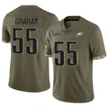 Johmsee P.Eagles #55 Brandon Graham Player Salute To Service Olive Stitched Jerseys