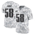 Johmsee P.Eagles #58 Jalyx Hunt Player Arctic Camo Salute to Service Limited Game Stitched Jerseys
