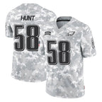 Johmsee P.Eagles #58 Jalyx Hunt Player Arctic Camo Salute to Service Limited Game Stitched Jerseys