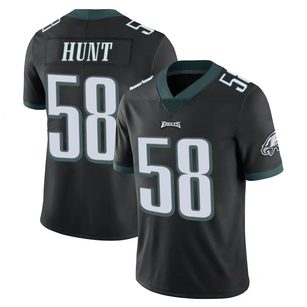 Johmsee P.Eagles #58 Jalyx Hunt Player Black Limited Vapor Untouchable Home Game Stitched Jerseys