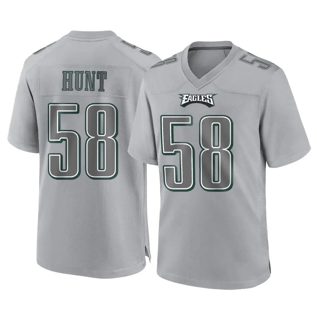 Johmsee P.Eagles #58 Jalyx Hunt Player Gray Atmosphere Fashion Home Game Stitched Jerseys
