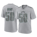 Johmsee P.Eagles #58 Jalyx Hunt Player Gray Atmosphere Fashion Home Game Stitched Jerseys