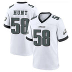 Johmsee P.Eagles #58 Jalyx Hunt Player White Game Home Stitched Jerseys