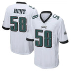 Johmsee P.Eagles #58 Jalyx Hunt Player White Home Game Stitched Jerseys
