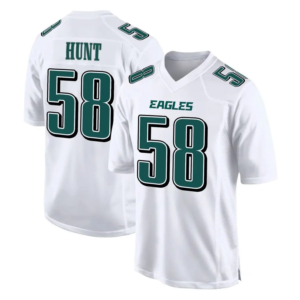 Johmsee P.Eagles #58 Jalyx Hunt Player White Tundra Fashion Home Game Stitched Jerseys