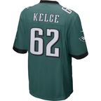 Johmsee P.Eagles #62 Jason Kelce Midnight Green Game Stitched Jerseys