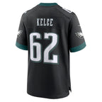 P.Eagles #62 Jason Kelce Player Black Home Game Stitched Jerseys