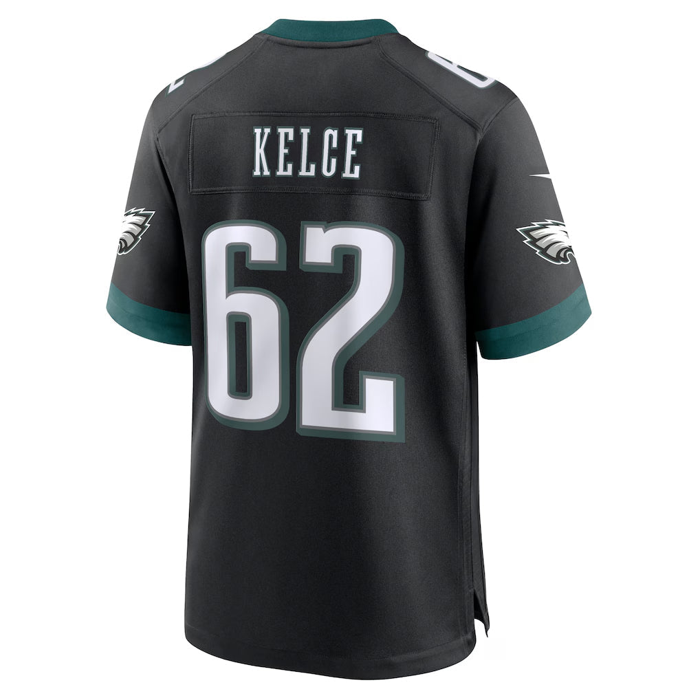 P.Eagles #62 Jason Kelce Player Black Home Game Stitched Jerseys