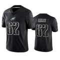 Johmsee P.Eagles #62 Jason Kelce Player Black REFLECTIVE Limited Stitched Jerseys