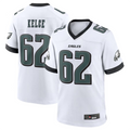 Johmsee P.Eagles #62 Jason Kelce White White Game Stitched American Stitched Jerseys