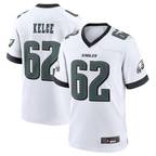 Johmsee P.Eagles #62 Jason Kelce White White Game Stitched American Stitched Jerseys
