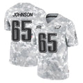 Johmsee P.Eagles #65 Lane Johnson Player Arctic Camo Salute to Service Limited Game Stitched Jerseys