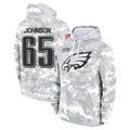 Johmsee P.Eagles #65 Lane Johnson Player Arctic Camo Salute to Service Pullover Hoodies Limited Game Stitched Jerseys