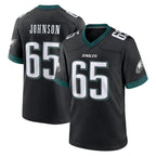 Johmsee P.Eagles #65 Lane Johnson Player Black Game Home Stitched Jerseys