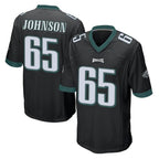 Johmsee P.Eagles #65 Lane Johnson Player Black Home Game Stitched Jerseys