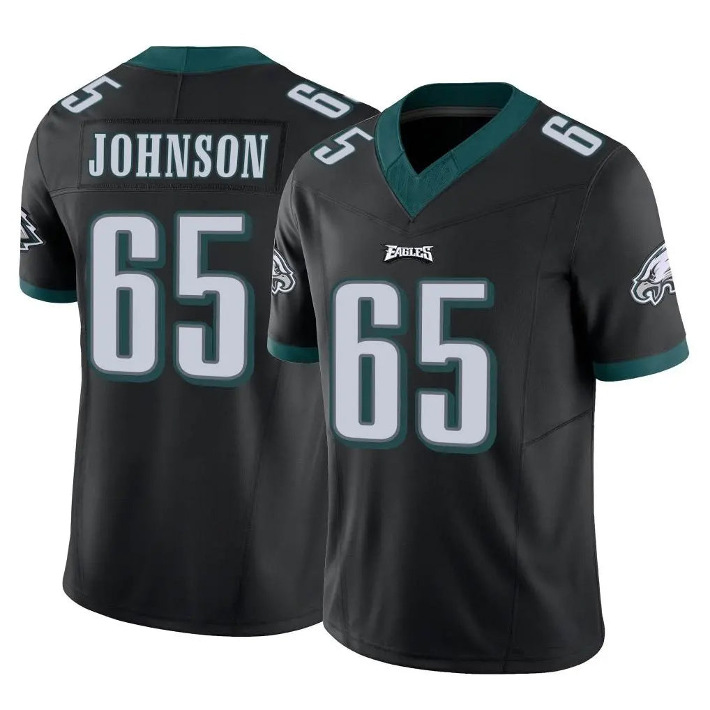Johmsee P.Eagles #65 Lane Johnson Player Black Limited Vapor F.U.S.E. Home Game Stitched Jerseys