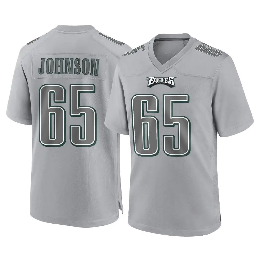 Johmsee P.Eagles #65 Lane Johnson Player Gray Atmosphere Fashion Home Game Stitched Jerseys