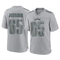 Johmsee P.Eagles #65 Lane Johnson Player Gray Atmosphere Fashion Home Game Stitched Jerseys