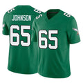 Johmsee P.Eagles #65 Lane Johnson Player Green Kelly Alternate Vapor F.U.S.E. Home Game Stitched Jerseys