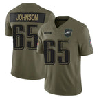 Johmsee P.Eagles #65 Lane Johnson Player Olive 2025 Salute To Service Limited Stitched Jerseys