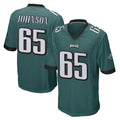 Johmsee P.Eagles #65 Lane Johnson Player Team Color Green Home Game Stitched Jerseys