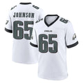 Johmsee P.Eagles #65 Lane Johnson Player White Game Home Stitched Jerseys