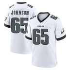 Johmsee P.Eagles #65 Lane Johnson Player White Game Home Stitched Jerseys