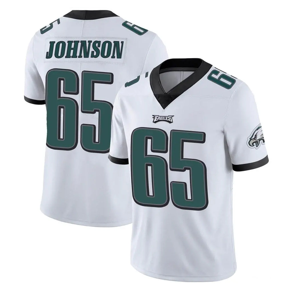 Johmsee P.Eagles #65 Lane Johnson Player White Limited Vapor Untouchable Home Game Stitched Jerseys