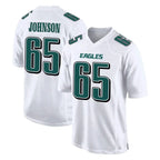 Johmsee P.Eagles #65 Lane Johnson Player White Tundra Fashion Home Game Stitched Jerseys