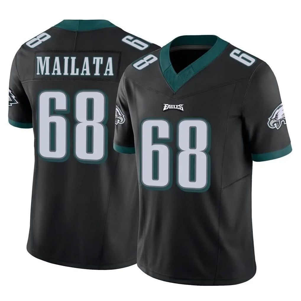 Johmsee P.Eagles #68 Jordan Mailata Player Black Limited Vapor F.U.S.E. Home Game Stitched Jerseys