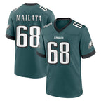 Johmsee P.Eagles #68 Jordan Mailata Player Green Home Game Stitched Jerseys