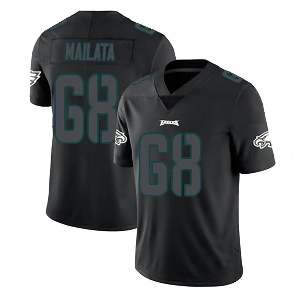 Johmsee P.Eagles #68 Jordan Mailata Player Limited Black Impact Home Game Stitched Jerseys