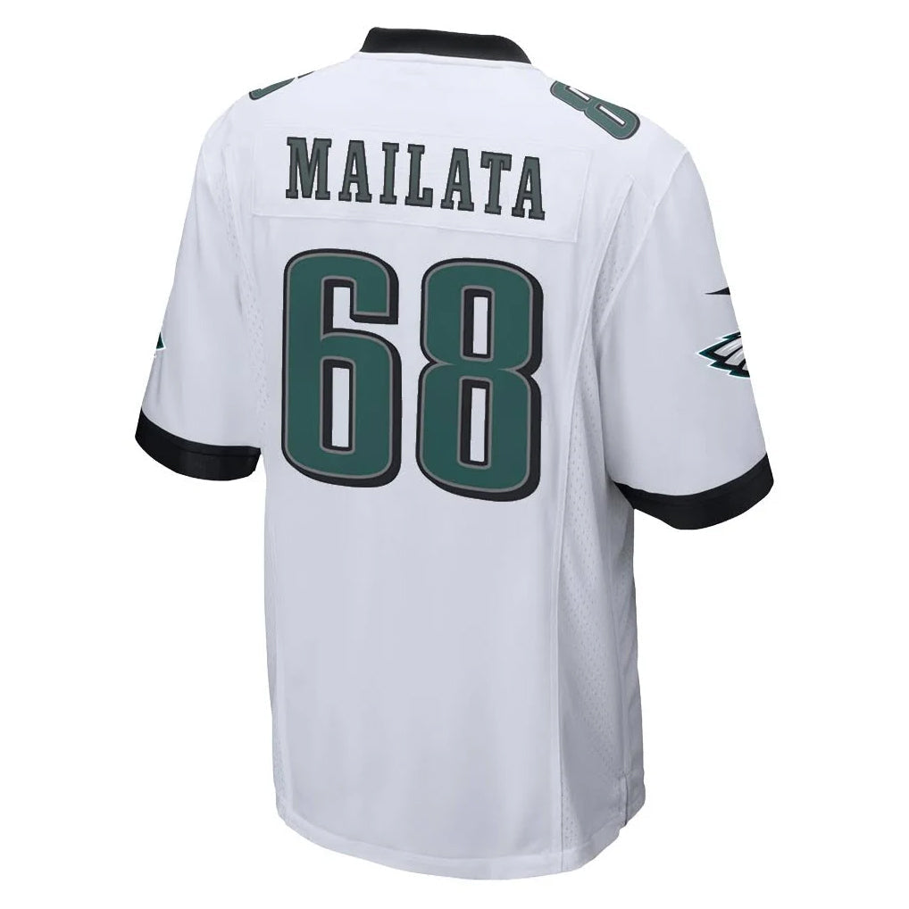 Johmsee P.Eagles #68 Jordan Mailata Player White Home Game Stitched Jerseys