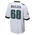 Johmsee P.Eagles #68 Jordan Mailata Player White Home Game Stitched Jerseys