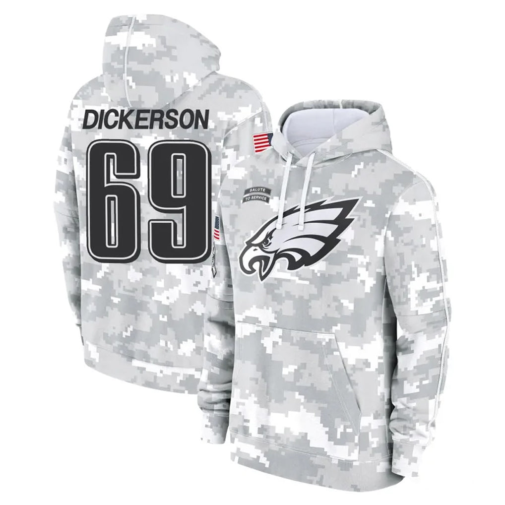 Johmsee P.Eagles #69 Landon Dickerson Player Arctic Camo Salute to Service Pullover Hoodies Limited Game Stitched Jerseys