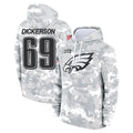 Johmsee P.Eagles #69 Landon Dickerson Player Arctic Camo Salute to Service Pullover Hoodies Limited Game Stitched Jerseys